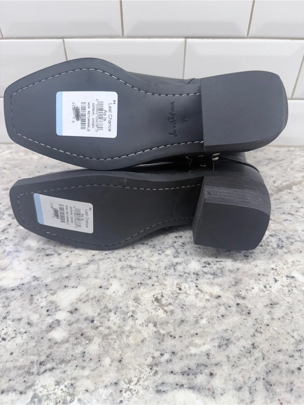 Sam Edelman Black Leather Harness Ankle Boots